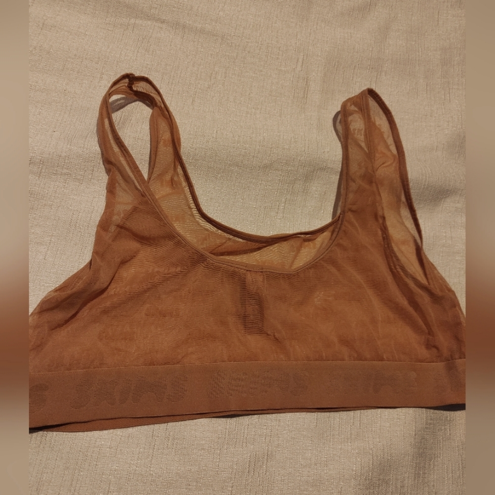 SKIMS mesh camel bralette